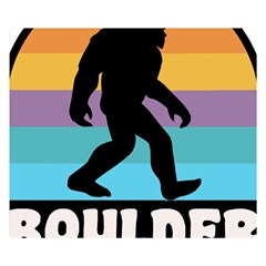 Boulder T- Shirt Boulder Colorado Bigfoot Sasquatch Hiking Camping T- Shirt Premium Plush Fleece Blanket (small) by JamesGoode