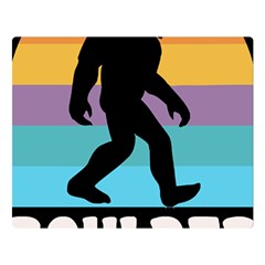 Boulder T- Shirt Boulder Colorado Bigfoot Sasquatch Hiking Camping T- Shirt Premium Plush Fleece Blanket (large) by JamesGoode