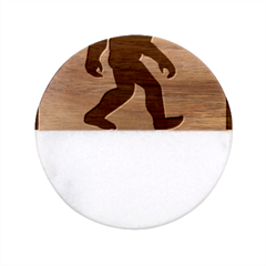 Boulder T- Shirt Boulder Colorado Bigfoot Sasquatch Hiking Camping T- Shirt Classic Marble Wood Coaster (round)  by JamesGoode