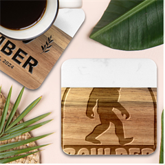 Boulder T- Shirt Boulder Colorado Bigfoot Sasquatch Hiking Camping T- Shirt Marble Wood Coaster (square) by JamesGoode