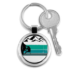 Boulder T- Shirt Climbing Bouldering Fun Mountaineering T- Shirt Key Chain (round) by JamesGoode