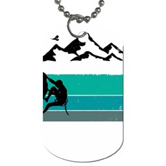 Boulder T- Shirt Climbing Bouldering Fun Mountaineering T- Shirt Dog Tag (one Side) by JamesGoode