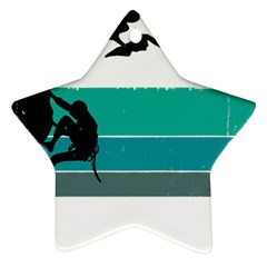 Boulder T- Shirt Climbing Bouldering Fun Mountaineering T- Shirt Star Ornament (two Sides) by JamesGoode