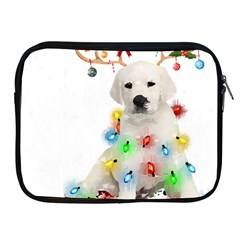 White Labrador Dog Snow Reindeer Santa T- Shirt White Labrador  Dog Snow Reindeer Santa Hat Christma Apple Ipad 2/3/4 Zipper Cases by ZUXUMI