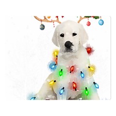 White Labrador Dog Snow Reindeer Santa T- Shirt White Labrador  Dog Snow Reindeer Santa Hat Christma Two Sides Premium Plush Fleece Blanket (large) by ZUXUMI