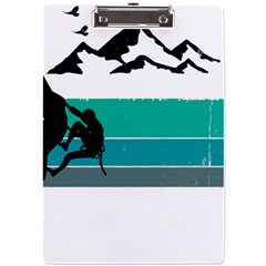 Boulder T- Shirt Climbing Bouldering Fun Mountaineering T- Shirt A4 Acrylic Clipboard