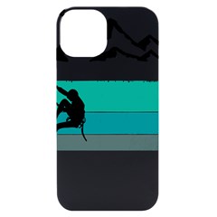 Boulder T- Shirt Climbing Bouldering Fun Mountaineering T- Shirt Iphone 14 Black Uv Print Case by JamesGoode