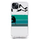 Boulder T- Shirt Climbing Bouldering Fun Mountaineering T- Shirt iPhone 14 Plus TPU UV Print Case Front