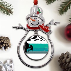 Boulder T- Shirt Climbing Bouldering Fun Mountaineering T- Shirt Metal Snowman Ornament