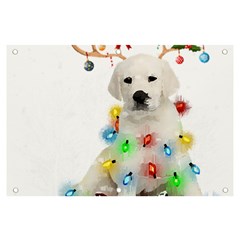 White Labrador Dog Snow Reindeer Santa T- Shirt White Labrador  Dog Snow Reindeer Santa Hat Christma Banner And Sign 6  X 4  by ZUXUMI