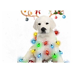 White Labrador Dog Snow Reindeer Santa T- Shirt White Labrador  Dog Snow Reindeer Santa Hat Christma Two Sides Premium Plush Fleece Blanket (extra Small) by ZUXUMI