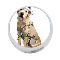 White Labrador Dog T- Shirt White Labrador Dog Santa Christmas Tree Lights Xmas T- Shirt 4-port Usb Hub (one Side) by ZUXUMI