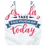 Calligraphy T- Shirt Calligraphy Motivational T- Shirt Full Print Recycle Bag (XL) Front