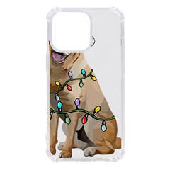 White Labrador Dog T- Shirt White Labrador Dog Santa Christmas Tree Lights Xmas T- Shirt Iphone 13 Pro Tpu Uv Print Case by ZUXUMI