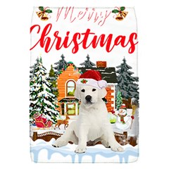 White Labrador Santa Merry T- Shirt Red Winter Christmas Hat House White Labrador  Santa Merry T- Sh Removable Flap Cover (s) by ZUXUMI