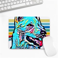 White Shepherd Turquoise Artsy T- Shirt White Shepherd (turquoise Artsy) T- Shirt Small Mousepad by ZUXUMI