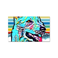 White Shepherd Turquoise Artsy T- Shirt White Shepherd (turquoise Artsy) T- Shirt Sticker Rectangular (10 Pack)