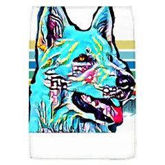 White Shepherd Turquoise Artsy T- Shirt White Shepherd (turquoise Artsy) T- Shirt Removable Flap Cover (l) by ZUXUMI