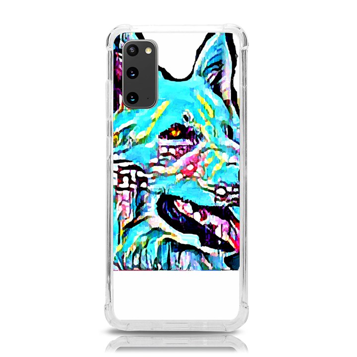 White Shepherd Turquoise Artsy T- Shirt White Shepherd (turquoise Artsy) T- Shirt Samsung Galaxy S20 6.2 Inch TPU UV Case