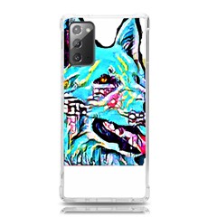 White Shepherd Turquoise Artsy T- Shirt White Shepherd (turquoise Artsy) T- Shirt Samsung Galaxy Note 20 Tpu Uv Case by ZUXUMI