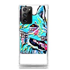 White Shepherd Turquoise Artsy T- Shirt White Shepherd (turquoise Artsy) T- Shirt Samsung Galaxy Note 20 Ultra Tpu Uv Case by ZUXUMI