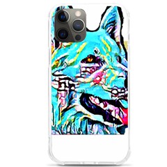 White Shepherd Turquoise Artsy T- Shirt White Shepherd (turquoise Artsy) T- Shirt Iphone 12 Pro Max Tpu Uv Print Case by ZUXUMI