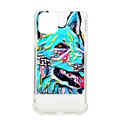 White Shepherd Turquoise Artsy T- Shirt White Shepherd (turquoise Artsy) T- Shirt Iphone 11 Pro 5 8 Inch Tpu Uv Print Case by ZUXUMI