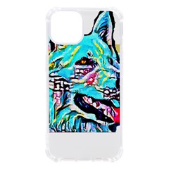 White Shepherd Turquoise Artsy T- Shirt White Shepherd (turquoise Artsy) T- Shirt Iphone 13 Tpu Uv Print Case by ZUXUMI