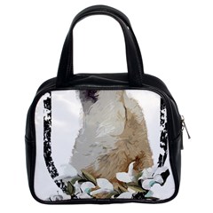 White Wolf T- Shirtwhite Wolf Howling T- Shirt Classic Handbag (Two Sides)