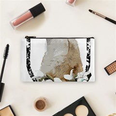 White Wolf T- Shirtwhite Wolf Howling T- Shirt Cosmetic Bag (Small)