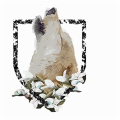 White Wolf T- Shirtwhite Wolf Howling T- Shirt Large Garden Flag (Two Sides)