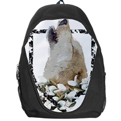 White Wolf T- Shirtwhite Wolf Howling T- Shirt Backpack Bag