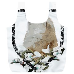 White Wolf T- Shirtwhite Wolf Howling T- Shirt Full Print Recycle Bag (XL)