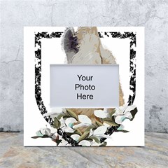 White Wolf T- Shirtwhite Wolf Howling T- Shirt White Box Photo Frame 4  X 6  by ZUXUMI