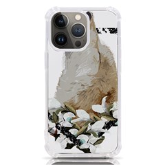 White Wolf T- Shirtwhite Wolf Howling T- Shirt Iphone 13 Pro Tpu Uv Print Case by ZUXUMI