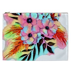 Bouquet Flowers T- Shirt B O U Q U E T Flowers T- Shirt Cosmetic Bag (xxl) by JamesGoode