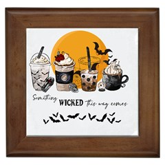 Wicked T- Shirt Something Wicked This Way Comes T- Shirt Framed Tile by ZUXUMI