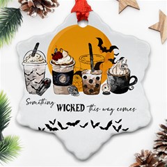 Wicked T- Shirt Something Wicked This Way Comes T- Shirt Ornament (snowflake) by ZUXUMI