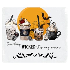 Wicked T- Shirt Something Wicked This Way Comes T- Shirt Two Sides Premium Plush Fleece Blanket (small) by ZUXUMI