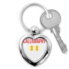 Calligraphy T- Shirt Calligraphy T- Shirt Key Chain (heart) by EnriqueJohnson