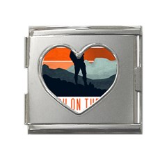 Wilderness T- Shirt Break On Through To The Adventure T- Shirt Mega Link Heart Italian Charm (18mm) by ZUXUMI