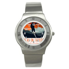 Wilderness T- Shirt Break On Through To The Adventure T- Shirt Stainless Steel Watch