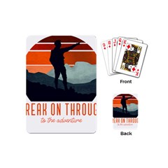 Wilderness T- Shirt Break On Through To The Adventure T- Shirt Playing Cards Single Design (mini) by ZUXUMI