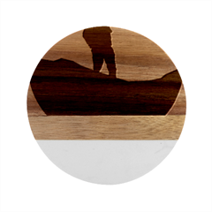 Wilderness T- Shirt Break On Through To The Adventure T- Shirt Marble Wood Coaster (Round)