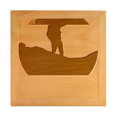 Wilderness T- Shirt Break On Through To The Adventure T- Shirt Wood Photo Frame Cube by ZUXUMI