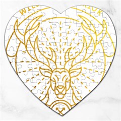 Wildlife T- Shirt Wildlife Warrior 2 T- Shirt Jigsaw Puzzle (heart) by ZUXUMI