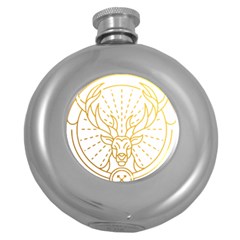 Wildlife T- Shirt Wildlife Warrior 2 T- Shirt Round Hip Flask (5 Oz) by ZUXUMI