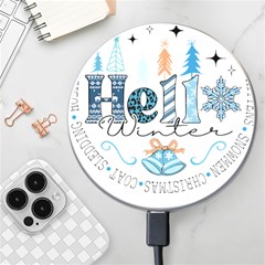 Winter Season T- Shirt Hello Winter T- Shirt Wireless Fast Charger(white) by ZUXUMI