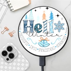 Winter Season T- Shirt Hello Winter T- Shirt Wireless Fast Charger(black) by ZUXUMI