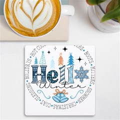 Winter Season T- Shirt Hello Winter T- Shirt Uv Print Square Tile Coaster 